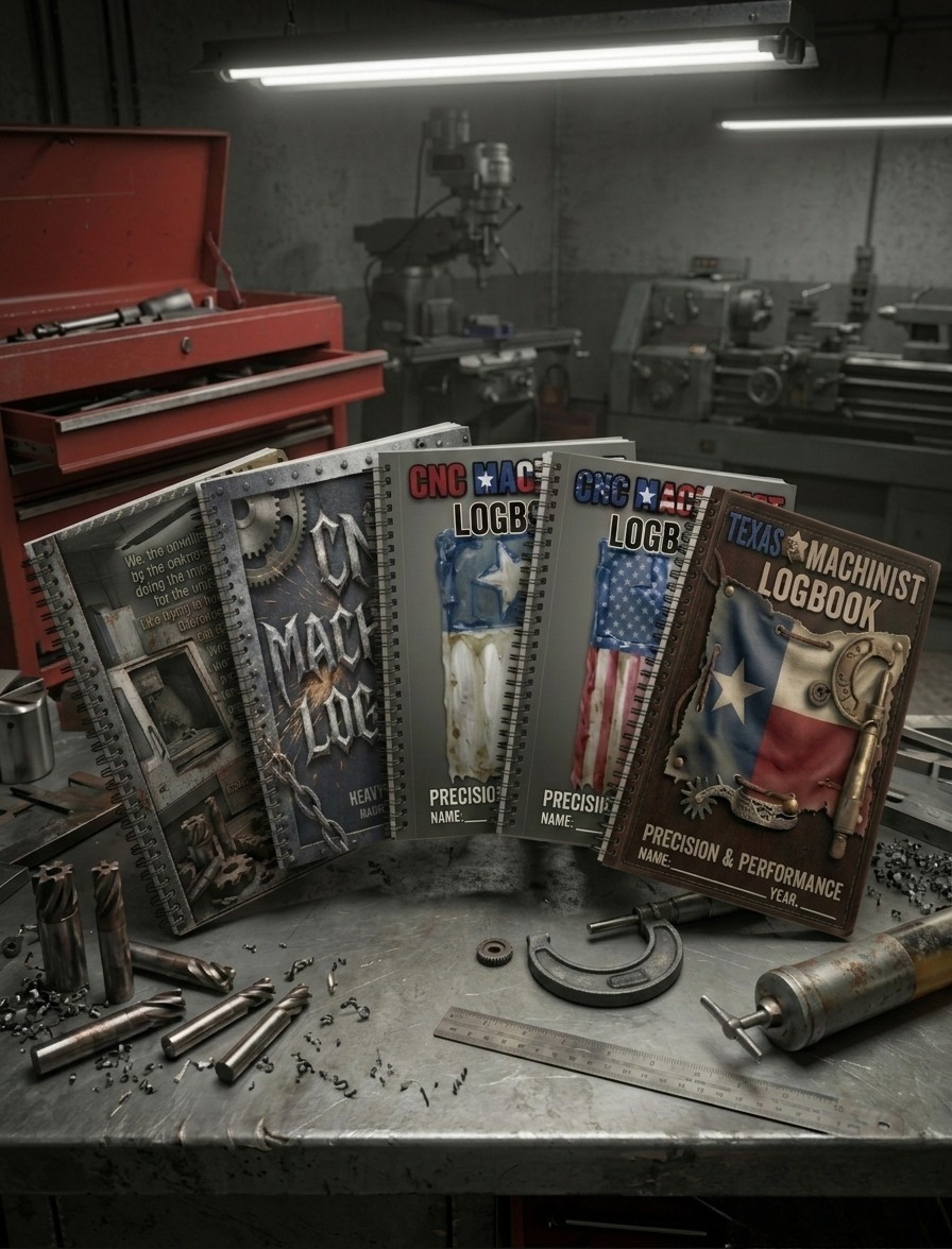 CNC Machinist logbooks (Buy 3 or more Ships Free!)